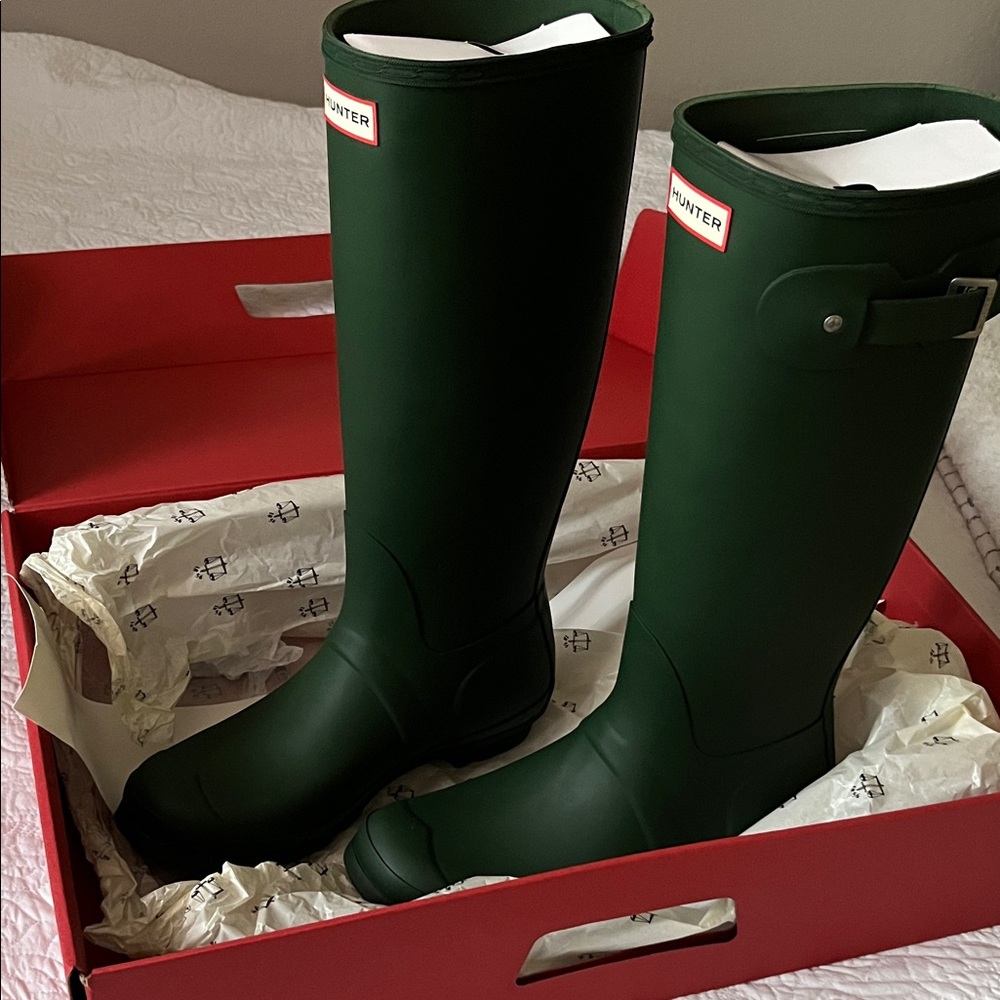 Hunter Forest Green Waterproof Boots